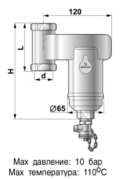 Сепаратор шлама Spirotrap Vertical / вертикальное подсоединение
